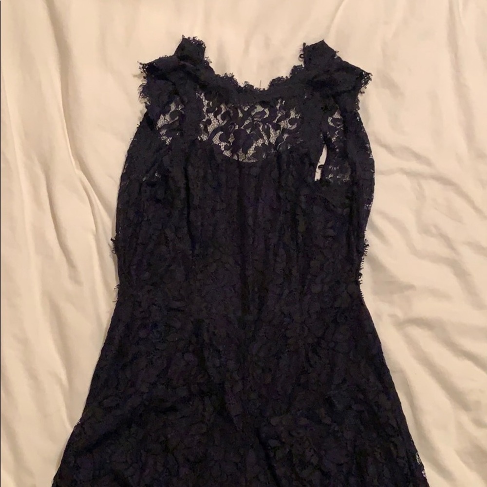 Sugar Lips Lace Navy Jumpsuit Size S
